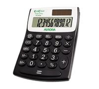 Aurora Black /White 12-Digit Semi-Desk Calculator EC404 - New