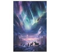 Aurora Elk Wooden Jigsaw Puzzles 1000 Piece Puzzle For Adults. Challenging To Complete But Fun And Humorous Jigsaws 78×53cm