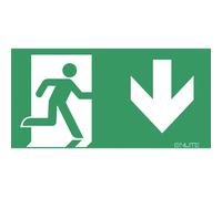 Aurora EN-LG2D 2 x Down PVC Emergency Exit Legends for EN-EMLED21, EN-EMLED22 & EN-EMLED24
