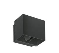 Aurora EN-WL10BLK/40 Klay 240V 10W IP65 Single Multi-Directional LED Wall Light Black 4000K