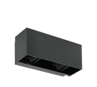 Aurora EN-WL18BLK/30 Klay 240V 18W IP65 Double Multi-Directional LED Wall Light Black 3000K