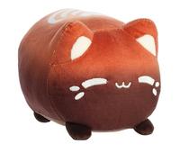 Aurora® Enchanting Tasty Peach® Catpuccino Meowchi Stuffed Animal - Bright & Colorful Design for Room Decor for Adults, Kids, and Birthdays - Brown 7 Inches