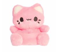Aurora® Enchanting Tasty Peach® Meowchi Palm Pals™ Stuffed Animal - Bright & Colorful Design for Room Decor - Perfect for Adults, Kids, and Birthdays - Strawberry 5 Inches