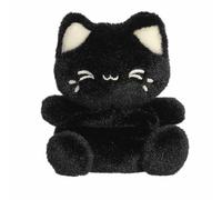 Aurora® Enchanting Tasty Peach® Meowchi Palm Pals™ Stuffed Animal - Bright & Colorful Design for Room Decor - Perfect for Adults, Kids, and Birthdays - Black Sesame 5 Inches