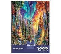 Aurora Fantasy 1000 Piece Forest Aurora Jigsaw Puzzles for Puzzles 1000 Pieces Jigsaw for Adults Challenging Educational Games Gifts for Men, 52x38cm/1000pcs