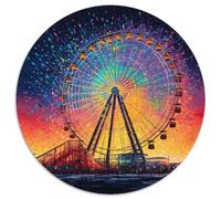 Aurora Ferris Wheel 1000 Piece Round Puzzles for Adults And Kids Natural Scenery Jigsaw Pretty Color Challenge 1000pcs (67.5x67.5cm)