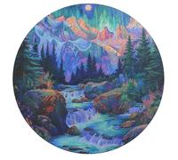 Aurora Forest 195 Piece Round Puzzle River Animal Shape Relaxing Activity Stress Relief Puzzle for Families Home Decor Creative Challenge Educational 195 PCS