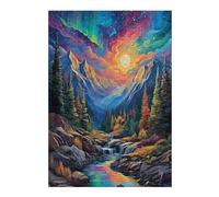 Aurora Forest 300 Piece Jigsaw Puzzle for Adults Night View Aurora Jigsaw After School Activity for Teens Stress Buster Whimsical Gift Idea Stylish Home Decor 300 PCS