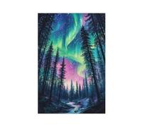 Aurora Forest Cottagecore Canvas Poster Wall Art Decor Print Picture Paintings for Living Room Bedroom Decoration 16x24inch(40x60cm)