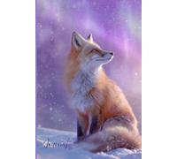 Aurora Fox Journal: A Magical Notebook Featuring a Realistic Fox Under the Aurora Borealis Sky with Swirls, Glitter, Snow, and Soft Purple Light - ... Writing, Reflection, and Creative Expression