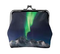 Aurora Full Double-Sided Printed Pattern Women's and Girls' Fashionable Leather Kiss Lock Coin Purse Card Bag