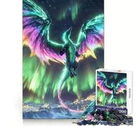Aurora Genesis Dragon Jigsaw Puzzles 1000 Piece for Teenagers Thought Training Mind Soothing Fun Uniform Cut Thoughtful Xmas (38x52cm)