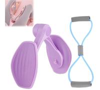 Aurora Glaze Pelvic Floor Trainer, 2025 Upgraded - Anti-Slip Thigh Master with LED & Resistance Band, Adjustable Inner Thigh Toner for Postpartum Recovery, Home Gym Hip Kegel Exerciser