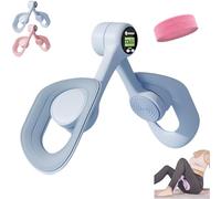 Aurora Glaze Pelvic Floor Trainer, 360° Rotation Anti Slip Design Aurora Glaze Thigh Master with Intelligent Counting, Aurora Pelvic Floor Exerciser, for Back Shoulder Arm Leg Workout (Blue)