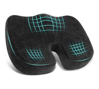 Aurora Health & Beauty Black Memory Foam Coccyx Cushion Orthopedically Designed for Back Tailbone & Sciatica Pain Relief