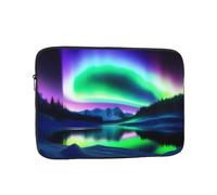 Aurora In The Night Sky Patterned Laptop Sleeve Bag, 17 Inch Shockproof Laptop Sleeve, Slim Laptop Bag,...