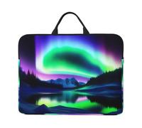 Aurora in The Night Sky Patterned Laptop Sleeve Bag, 17 Inch Shockproof Laptop Sleeve, Slim Laptop Bag