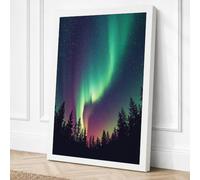 Aurora in the North Canvas Wall Art Print 18x12 Inch