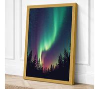 Aurora in the North Canvas Wall Art Print 24x16 Inch