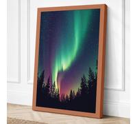 Aurora in the North Canvas Wall Art Print 24x16 Inch