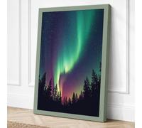 Aurora in the North Canvas Wall Art Print 36x24 Inch