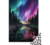 Aurora Jigsaw Puzzles for Adults 1000 Piece Jigsaw Puzzles for Adults Kids Learning Educational Toys Family Games Christmas Birthday GiftsPremium & Durable for Stress Relief 1000pcs (75x50cm)