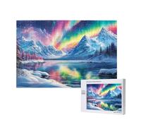 Aurora Jigsaw Puzzles for Adults 2000, Mountain Large Wooden Puzzles for Adults, Funny/Difficult/Impossible/Challenging Decompression Games, As a Birthday for Women and Men 2T-1068