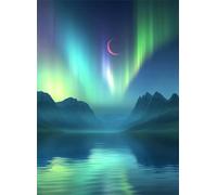 Aurora Jigsaw Puzzles for Adults 4000 Piece Jigsaw Puzzles for Adults 4000 Pieces Jigsaws Puzzle Lake Educational Games, Stress Relief Fun Smart Games, Gifts for Friends Family, Home Decoration g-822
