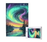 Aurora Jigsaw Puzzles for Adults 500, Landscape Puzzles for Adults Wooden, Funny/Difficult/Impossible/Challenging Decompression Games, As a Birthday for Women and Men M-1969