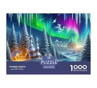 Aurora Landscape 1000 Piece Puzzle Interlocking Thick Pieces Educational Fun Relaxing Activity Poster Included 70x50cm/1000pcs