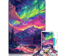 Aurora Landscape 1000 Pieces Jigsaw Puzzle for Adults& Teens,Game Toys Every Piece Is Unique - Challenging Family Fun Game 38x26cm