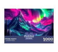 Aurora Landscape Jigsaw Puzzle 1000 Pieces Adults Family Game Relax Leisure Poster Included Strong 38x26cm/1000pcs