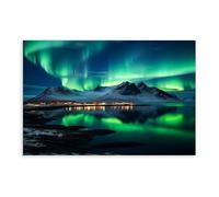 Aurora Landscape Poster Canvas Poster Wall Art Decor Print Picture Paintings for Living Room Bedroom Decoration 24x36inch(60x90cm)