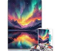 Aurora Landscape Puzzles for Adults Teens 1000 Pieces,for Educational Game Challenge Toy for Is Ideal As A Gift for The Whole Family (38x26cm)