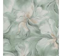 Liquid Floral Vinyl Wallpaper Erismann 10514-18 Aurora Marbled Feature Wall Blue