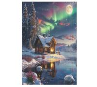 Aurora Lodge Wooden Puzzles Jigsaw Puzzle 1000 Pieces for Adults Creative Difficult Challenging Game 78×53cm