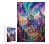 Aurora Magical Castles 300Pc Jigsaw Puzzles Suitable Adults ChildrenJigsaws Festive Gathering Family Bonding Whimsical Design Great GiftLoved Ones 300 PCS