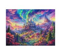 Aurora Magical Castles 500 Pc DIY Jigsaw Puzzle Puzzles for Adults Teens Hard Challenging Team Building Stress Reducing Autumn Sturdy Wooden Cardboard 500 PCS