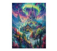 Aurora Magical Castles 500 Piece Pack Classic Jigsaw Puzzle Couple Puzzle Partners Ultra Difficult Wall Decor Easter New Year Eco Friendly Cardboard 500 PCS