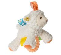 Mary Meyer,40030M, Taggies Soft Baby Rattle with Soothing Teething Ring and Sensory Tags, 6-Inches, Sherbet Lamb