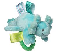 Mary Meyer,41623M, Taggies Soft Baby Rattle with Soothing Teething Ring and Sensory Tags, 6-Inches, Fizzy Aqua Axolotl