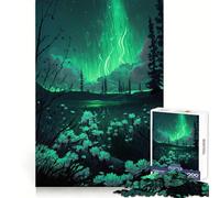 Aurora Meadow Adult Jigsaw Puzzles1000 Pieces Mind Exercise Cozy Relaxation Exact Cut (38x26cm)