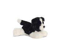 Aurora Mini Flopsie Cami Border Collie Soft Toy Black
