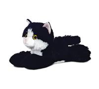 Aurora Mini Flopsies Maynard Cat - Cute 20cm Black & White Plush Toy