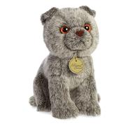 Aurora® Adorable Miyoni® Scottish Fold Stuffed Animal - Lifelike Detail - Cherished Companionship - Gray 9 Inches