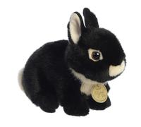 Aurora Miyoni Tots Netherland Dwarf Bunny Stuffed Animal - Velvety Black Fur, 7.5in, Lifelike Detail, Cherished Companion - 26462