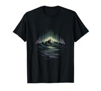 Aurora Mountain Landscape Scenic Design T-Shirt