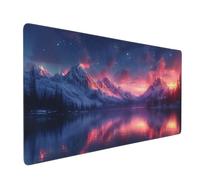 Aurora Mouse Mat 900x400 mm Large Mouse Pad Mountain Waterproof Desk Mat with Non-Slip Rubber Base, Smooth Surface to Improve Precision and Speed, xxl Gaming Mousepad for Computer, PC, Laptop 2S-200
