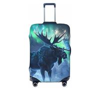 Aurora Mystical Winter Moose A Travel Luggage Covers - Elasticity Suitcase Covers Protector for Luggage 18-32 Inch