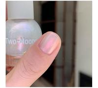 Aurora Nail Polish, White Pearl Nail Varnish Chip Resistant & Quick Dry, Aurora Iridescent Shimmer White Mermaid Nails Drawing, High Shine Water Based No UV Needed, Breathable Nails Art Manicure